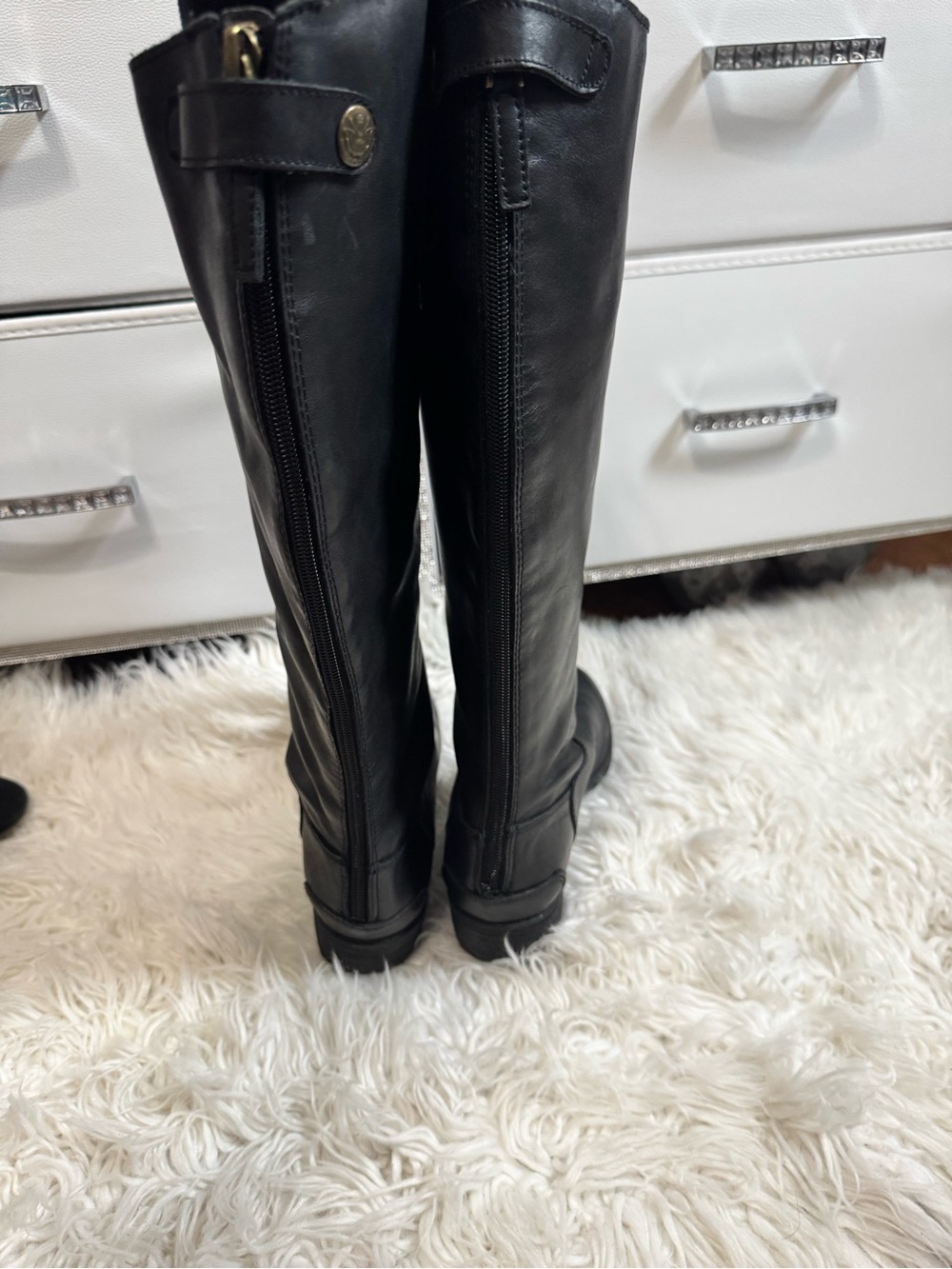 Sam Edelman penny 2 black leather riding boots size 8 women’s - Picture 5 of 6